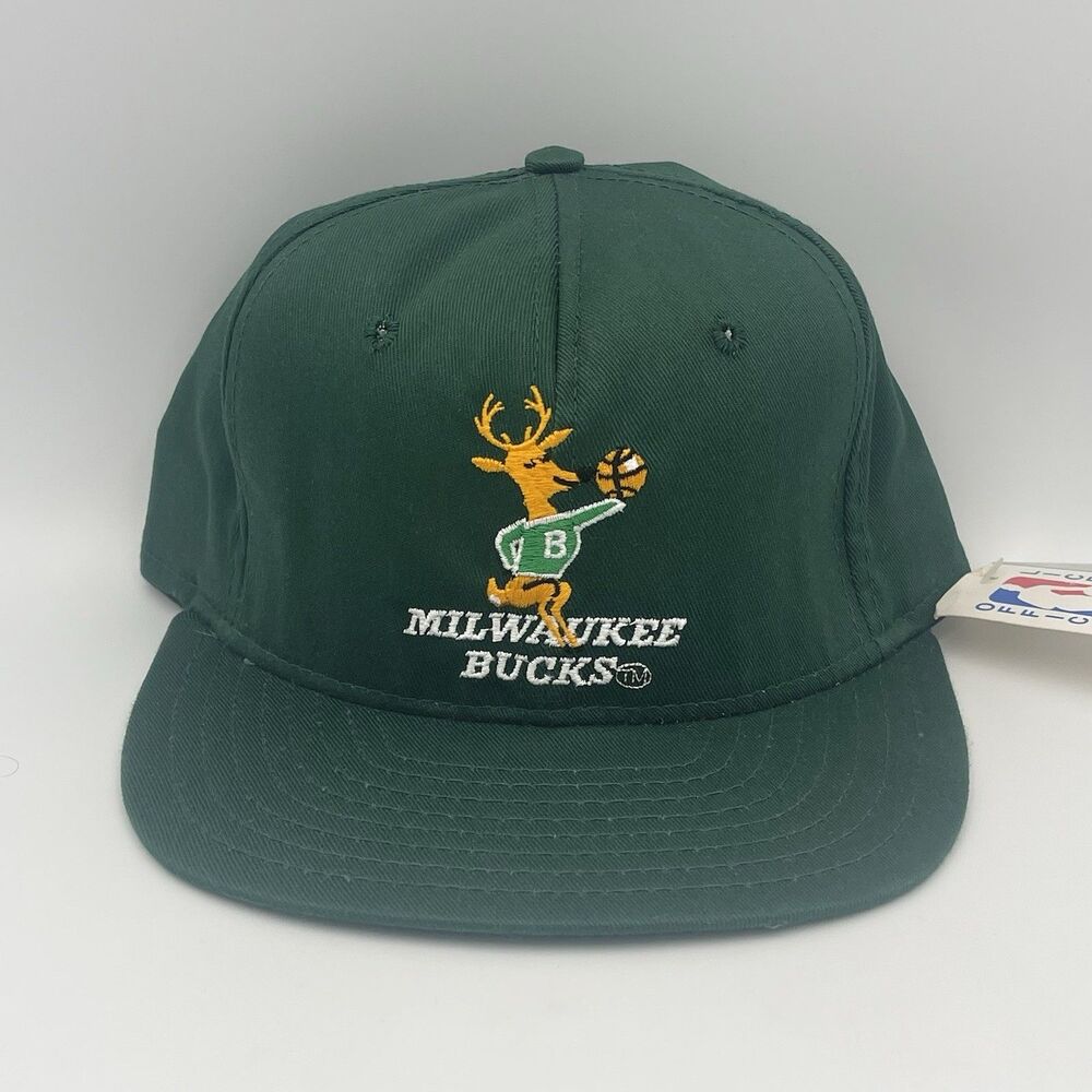 Vintage Milwaukee Bucks AJD Snapback Hat Cap USA Made - Brand New With Tags 90s